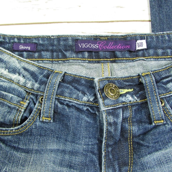 Vigoss Collection Destroyed Skinny Button Flap 26 - Picture 6 of 8